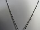 Donker zilver koord collier 45 cm