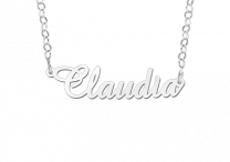 Zilveren Naamketting model Claudia