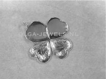 Hart Medaillon voor 4 foto's bewerkt zilver 20 mm 