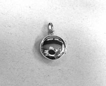Zilveren Rond medaillon glad 16 mm