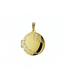 Gouden medaillon rond met bewerking